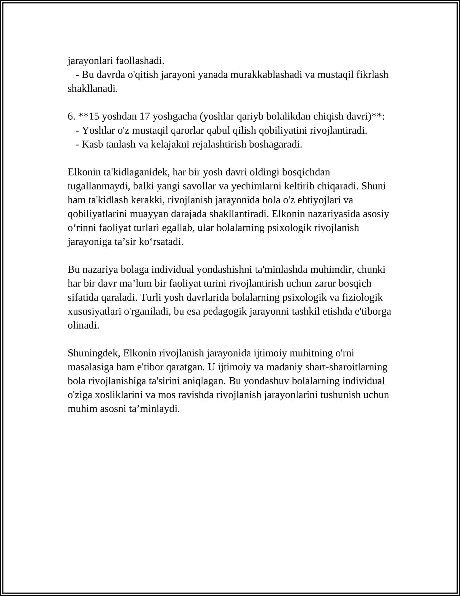 ELKONIN BŎYICHA YOSH DAVRLARI 4