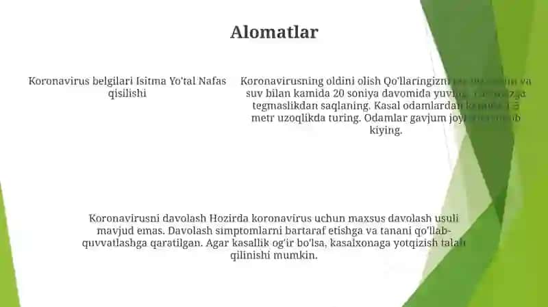 Koronavirus Haqida 4