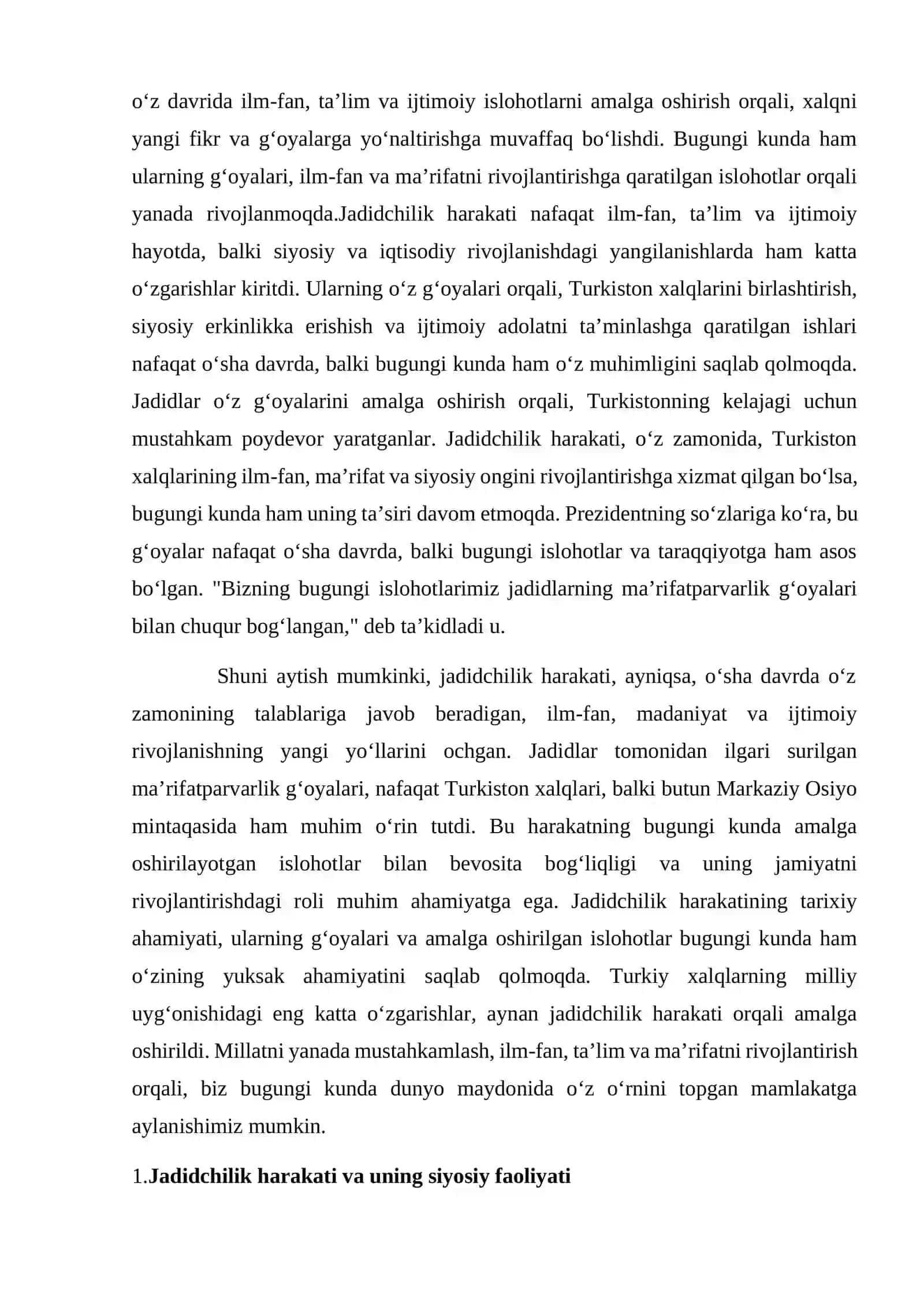 Turkistondagi jadidchilik harakati va uning mazmun mohiyati 4