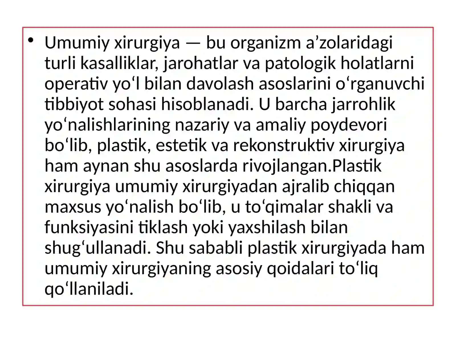 UmumiyxirurgiyaPlastikestetikxirurgikvarekonstruktivxirurgiyaasoslariBajardi 4