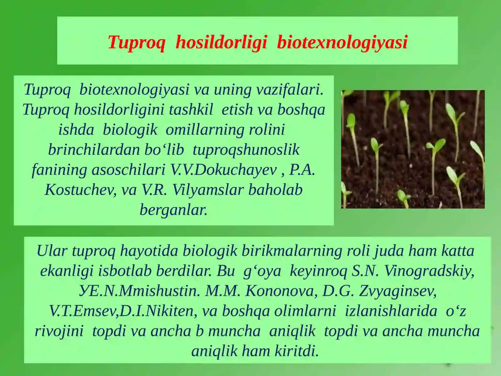 Tuproq biotexnologiyasi va uning vazifalari 4
