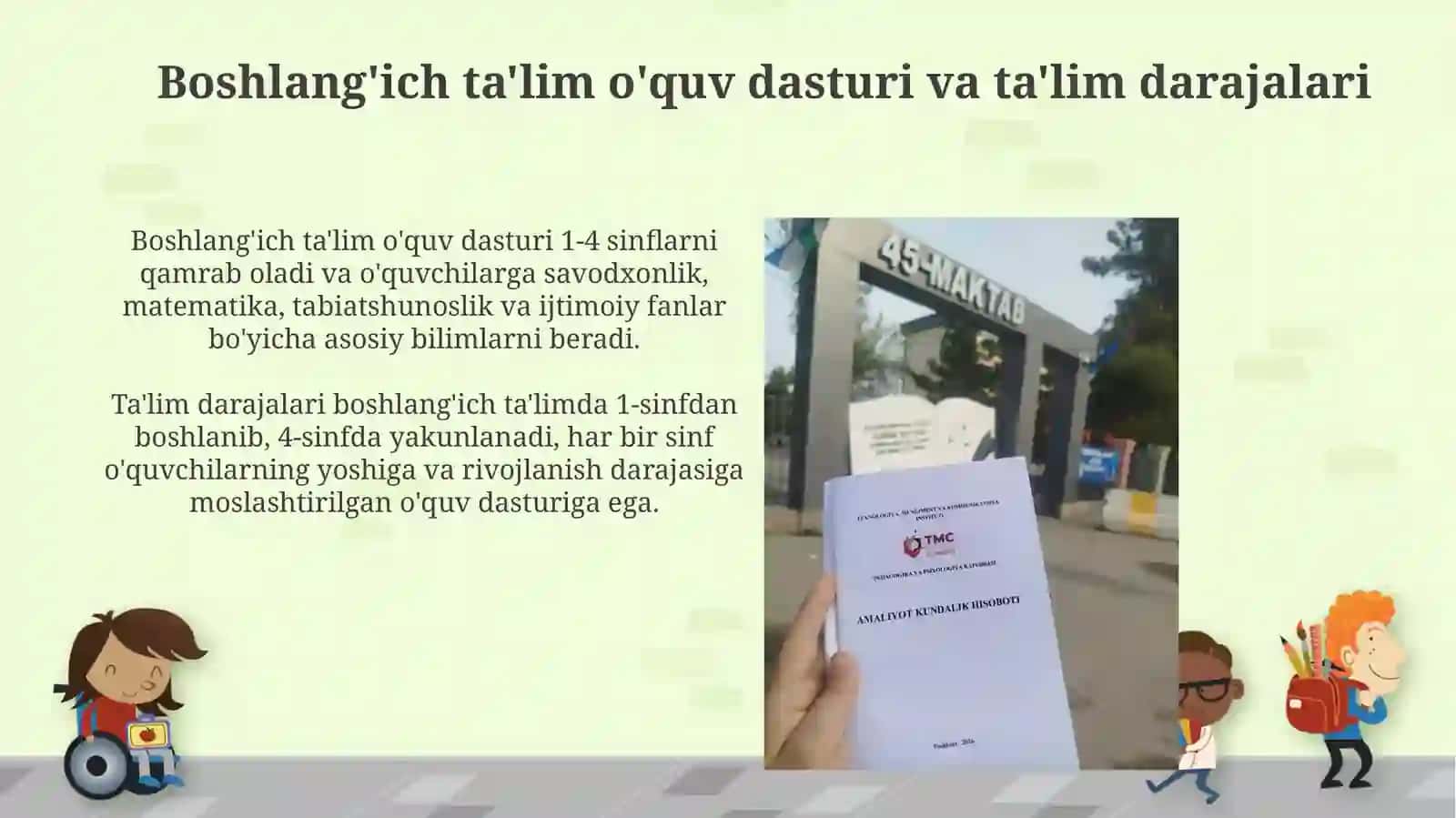 Boshlang'ich ta'limdan Malakaviy amaliyotdagi qilgan ishlari 4