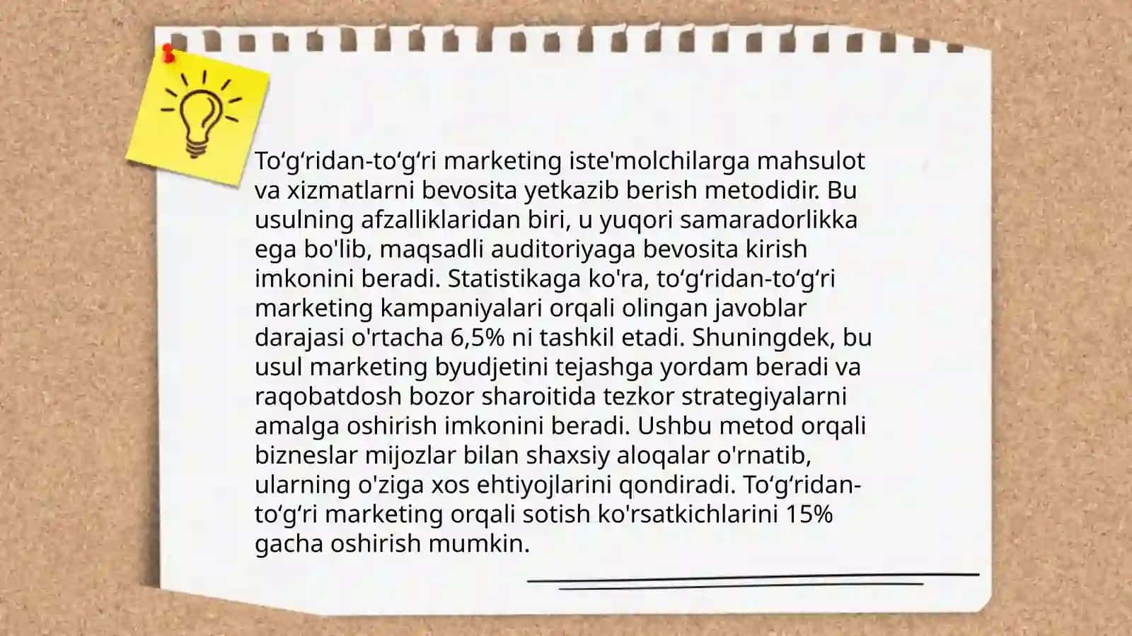 To’g’ridan-to’g’ri marketing va ularning shakllari 4