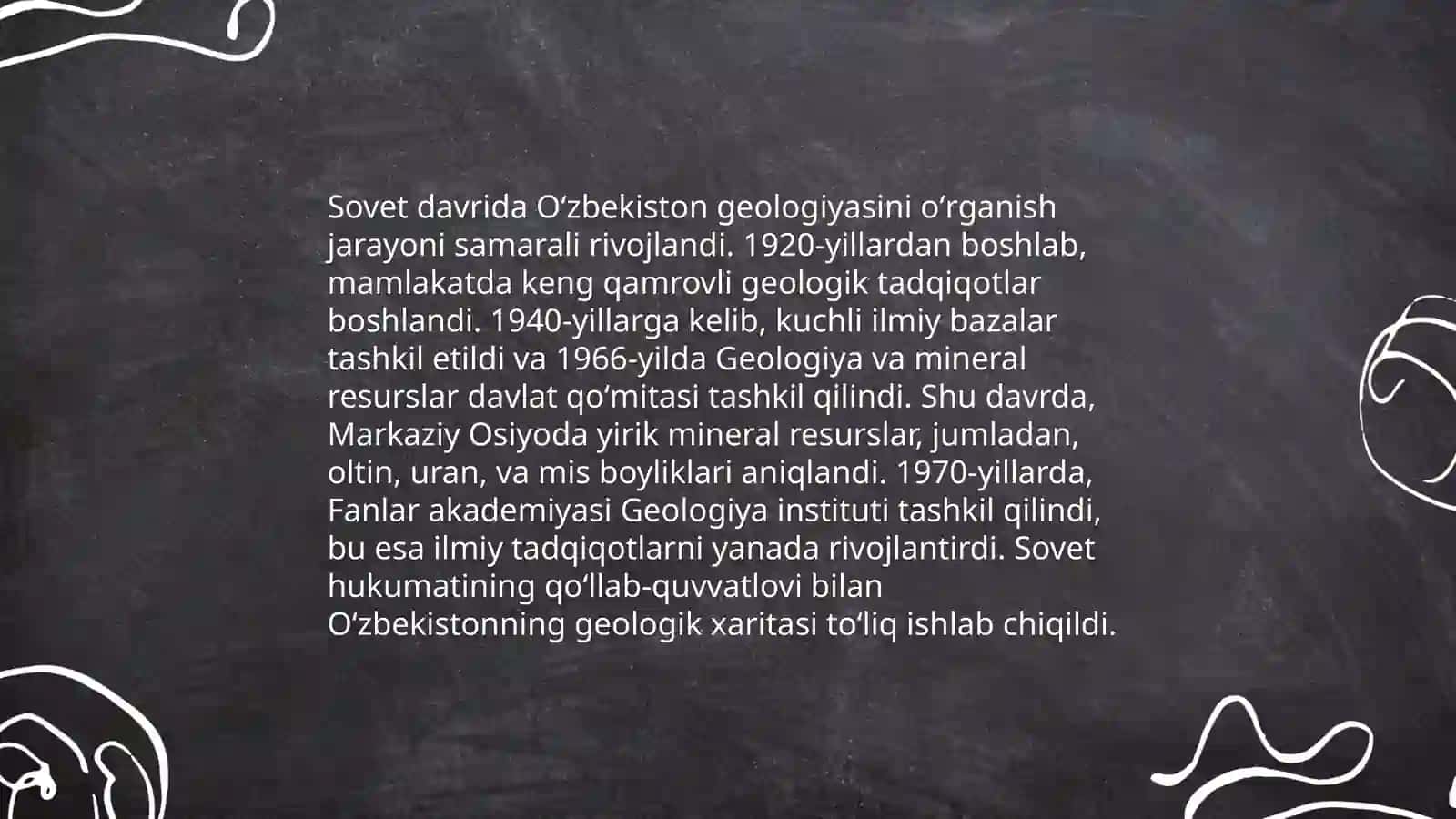 Oʻzbekiston geologiyasining oʻrganilish tarixi 4