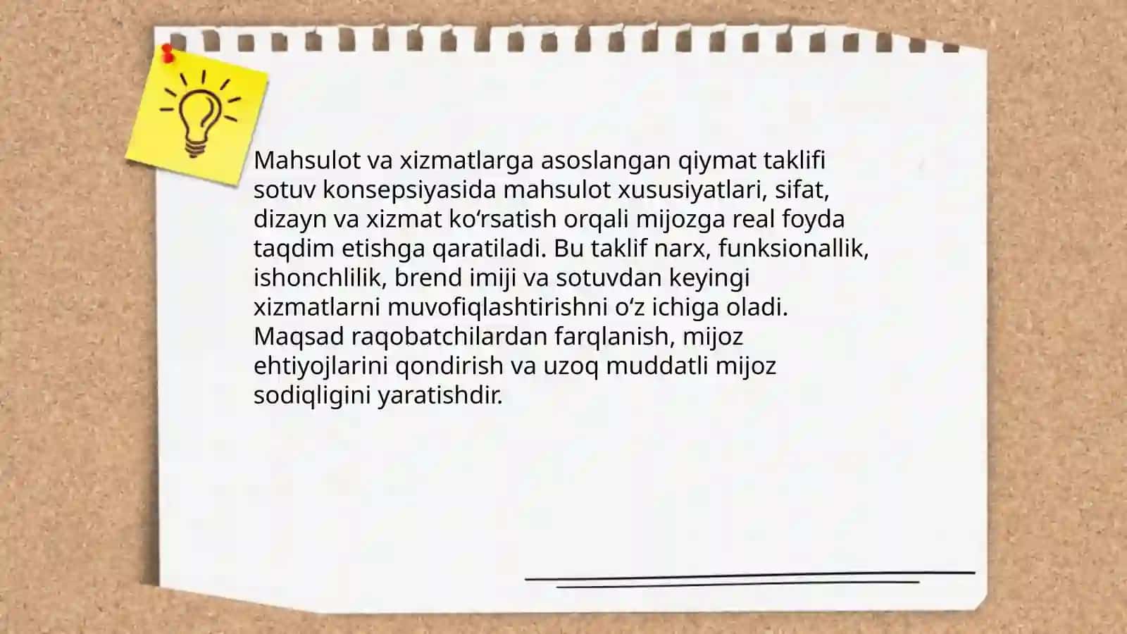 Sotuv (savdo) konsepsiyasining oʻziga xos xususiyatlari 4