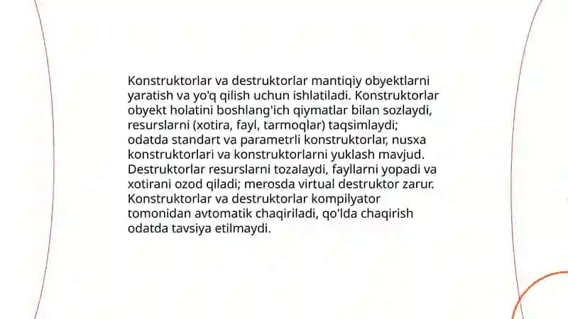 Mantiqiy obyektlarida mahsus usular 4