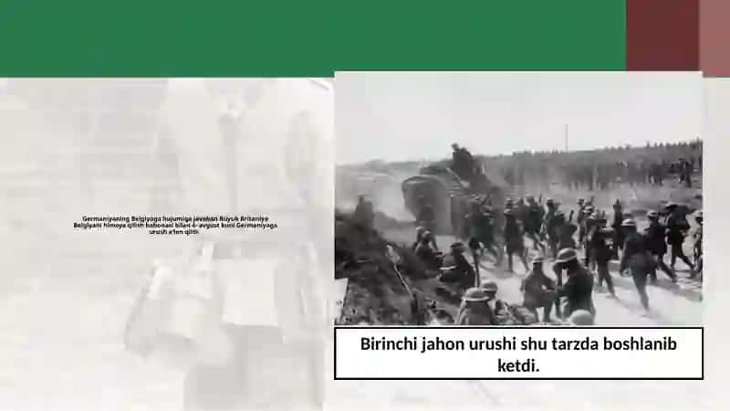 Birinchijahonurushning boshlanishi 4