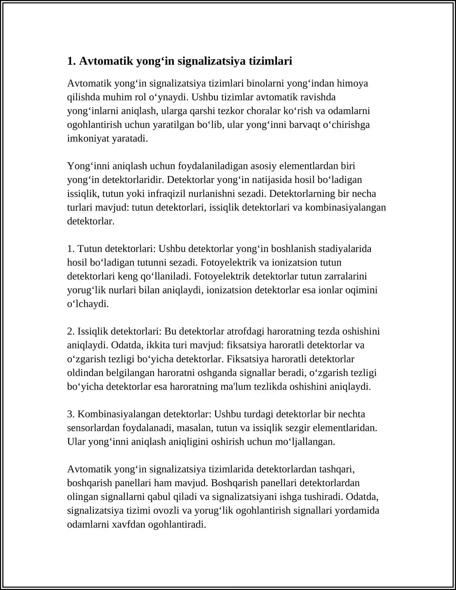 Avtomatik yong‘in signalizatsiya tizimlari 4