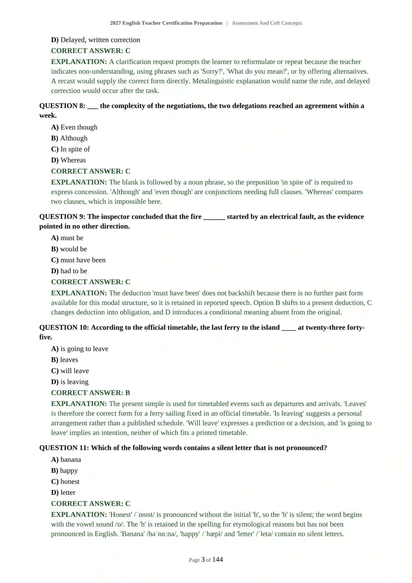 ENGLISH TEACHER EXAM PREPARATION - ASSESSMENT AND CEFR CONCEPTS - 2027 CERTIFICATION PREPARATION 4