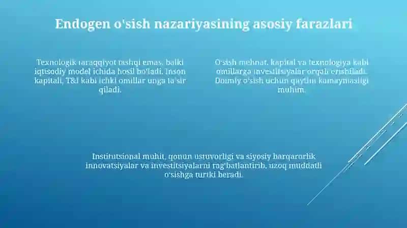 Endogen o'sish nazariyasi 4