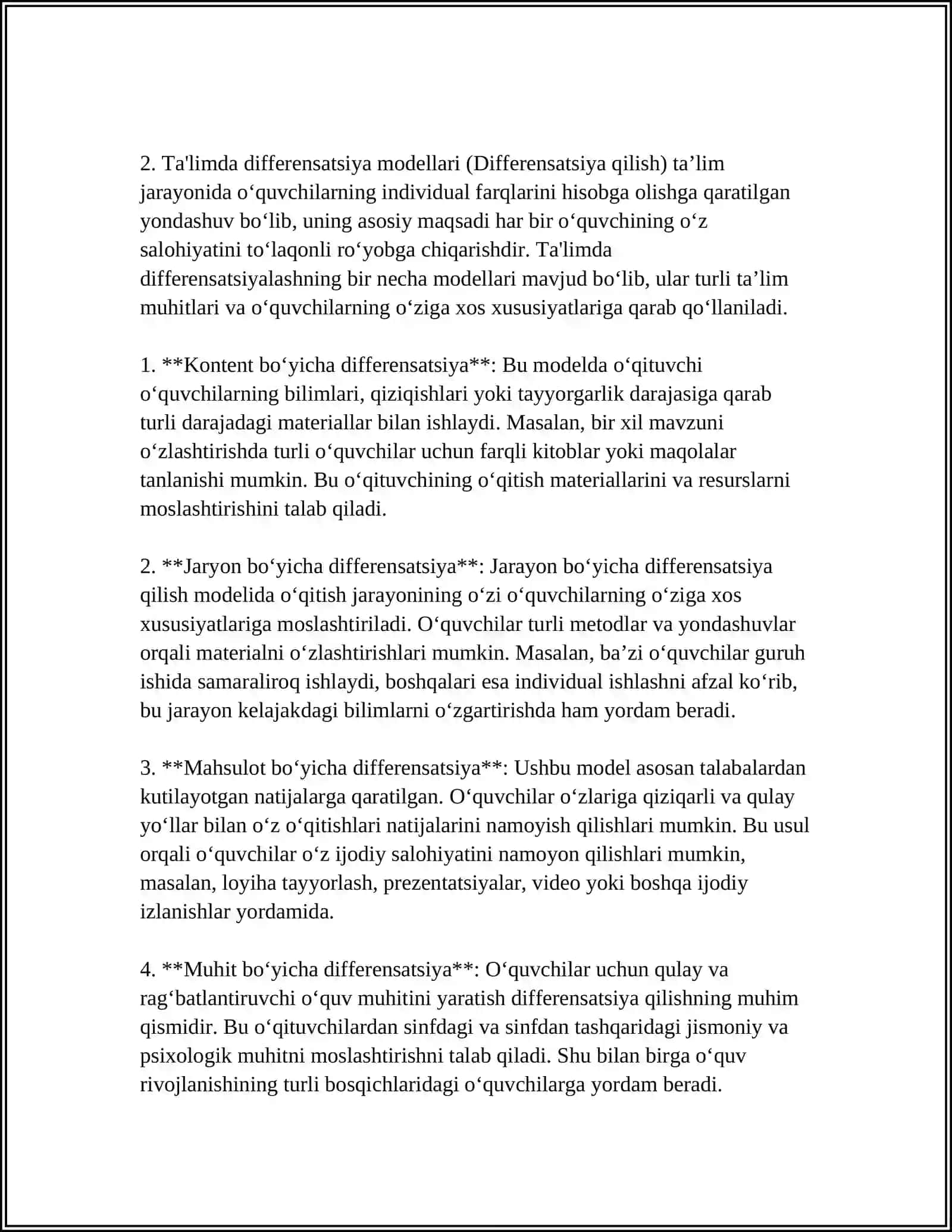 DIFFERENSATSIYA VA TA'LIM 4