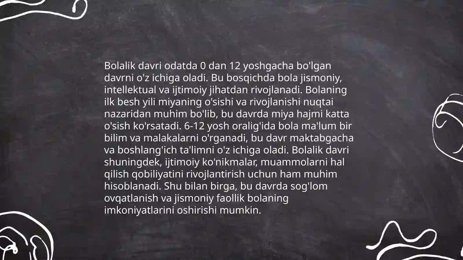 Yosh davrlari haqida taqdimot 4
