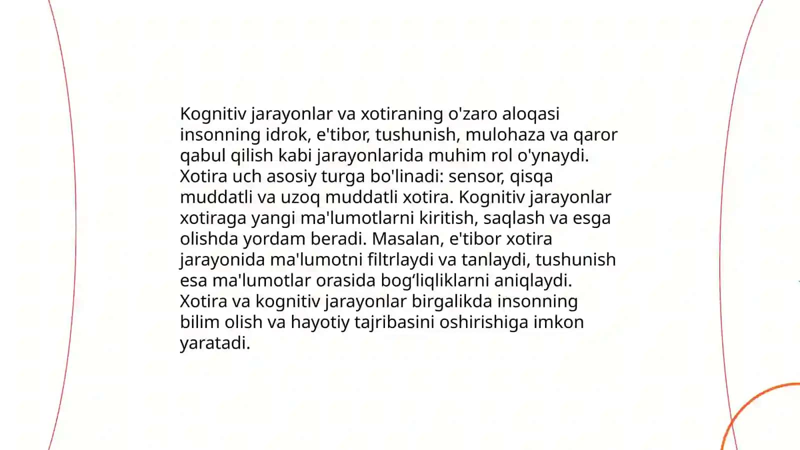 Hotira jarayonlari va turlari 4