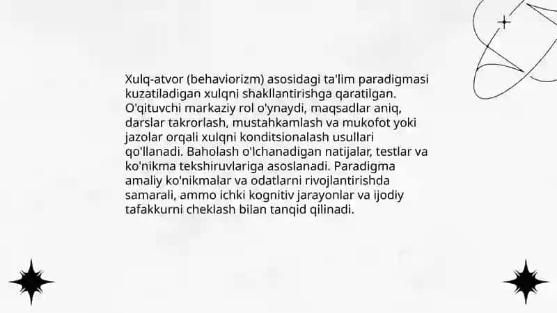 An'anaviy (transmissiv) ta'lim paradigmasi 4