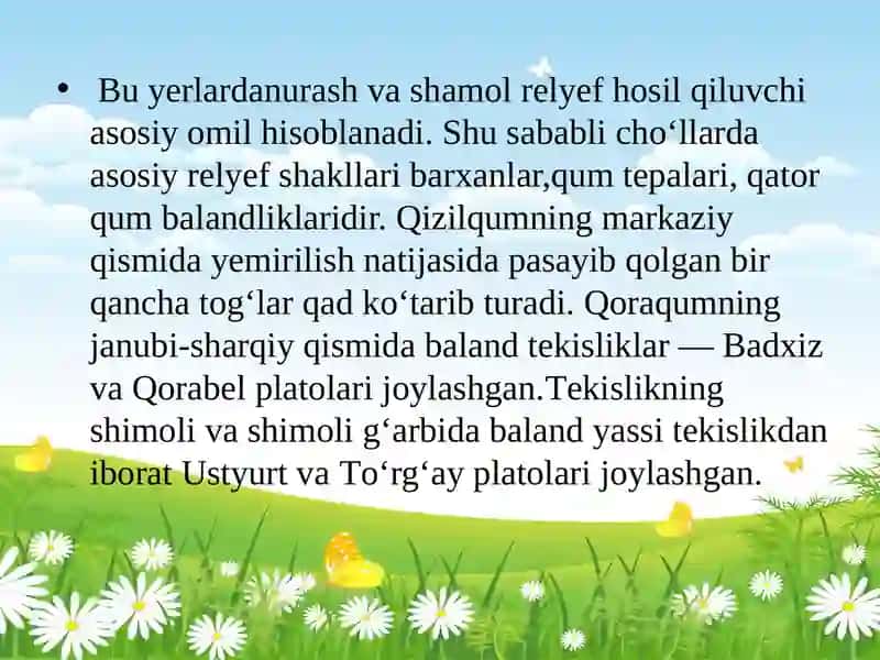YER YUZASI TUZILISHINING ASOSIYXUSUSIYATLARI 4