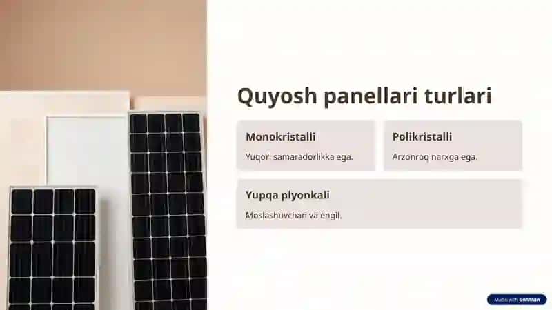 Aftonom quyosh fotoelektrik qurilmalari 4