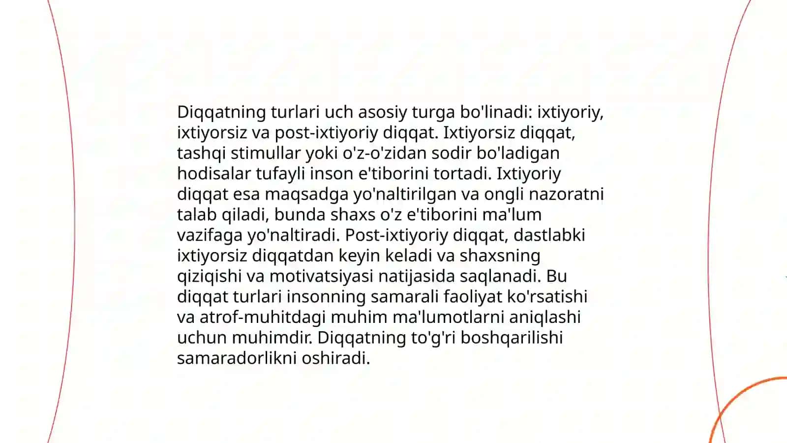 Diqqat haqida tushuncha 4