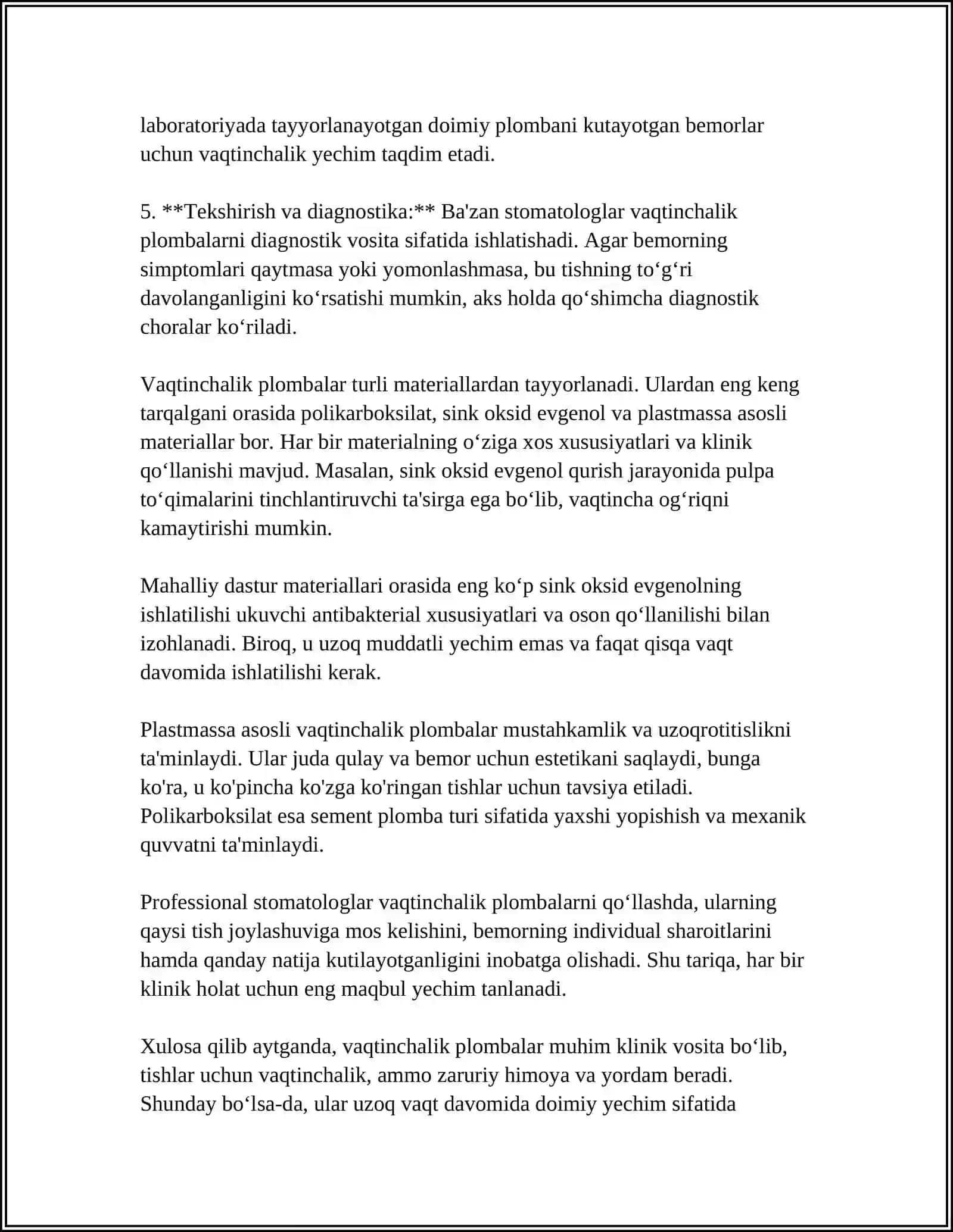 VAQTINCHQLIK PLOMBALAR 4