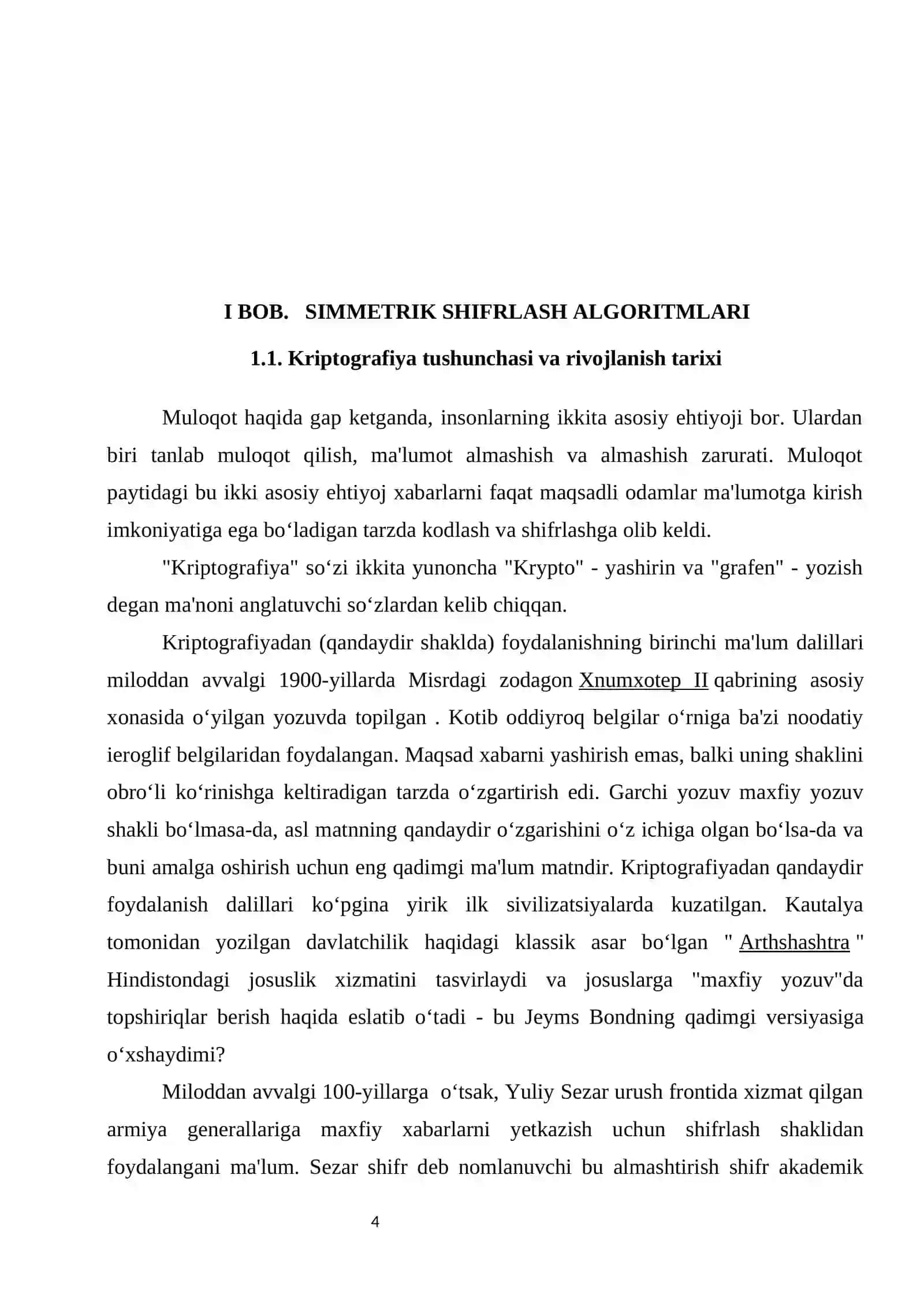 SIMMETRIK VA ASSIMMETRIK SHIFRLASH ALGORITMLARINI 4
