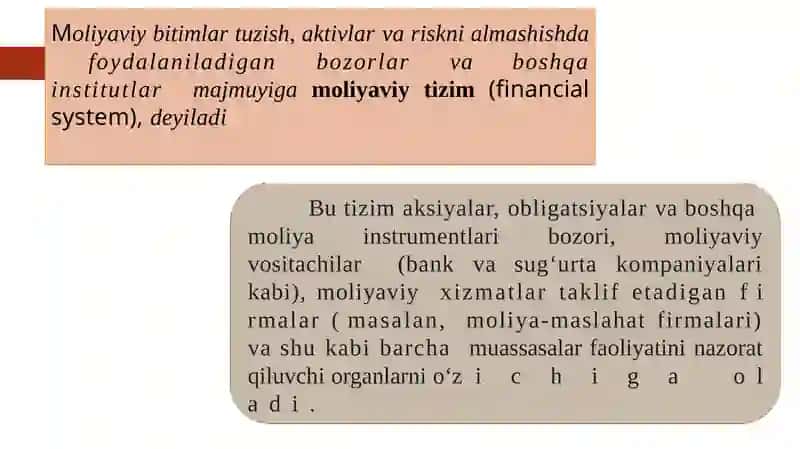 Zamonaviy moliya: mazmun-mohiyati 4