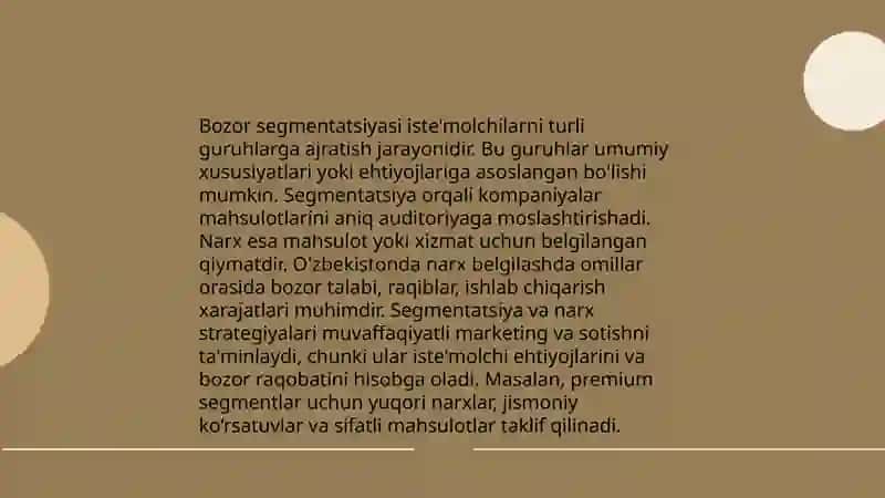 Narx belgilash strategiyalari 4