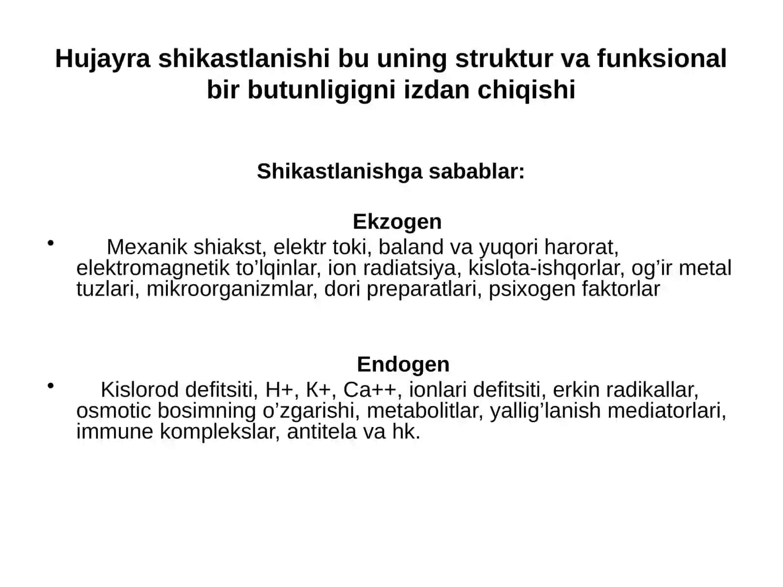Hujayra Shikastlanishi 4
