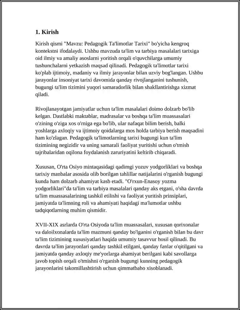 PEDAGOGIK TA'LIMOTLAR TARIXI 4