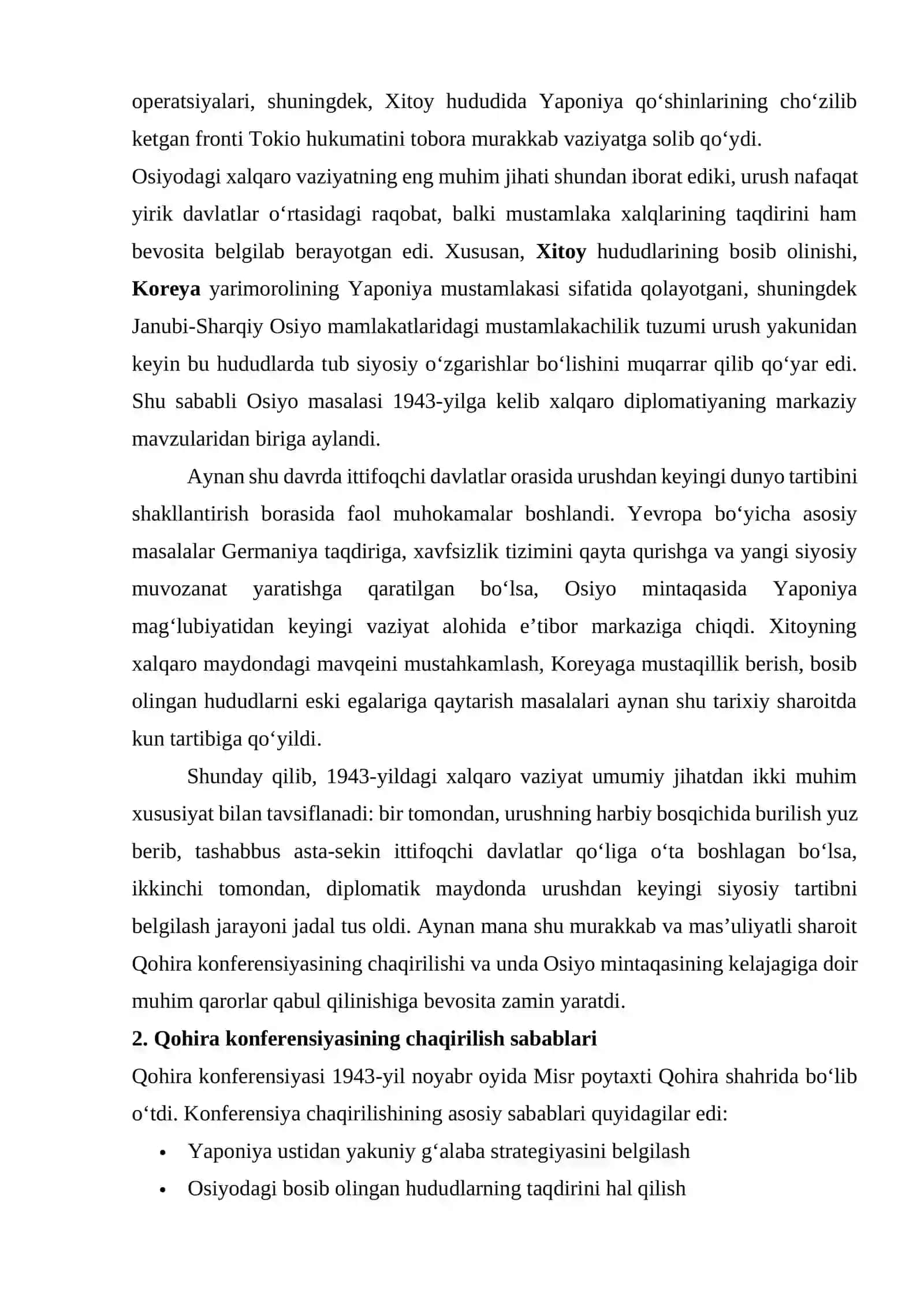 Qohira deklaratsiyasi tarixi mazmuni va tarixiy ahamiyati 4