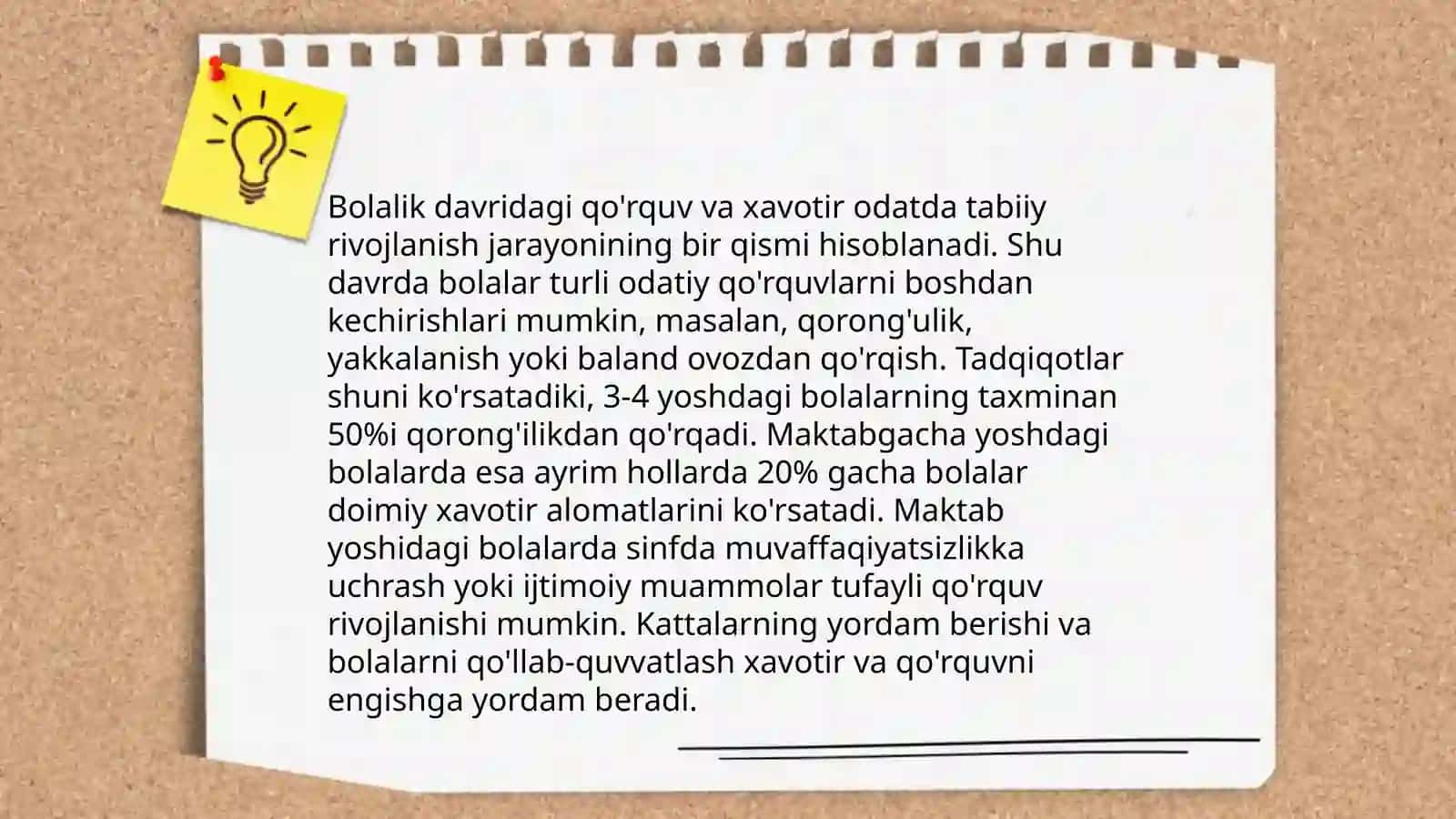 Bolalikdagi qo'rquv va xavotir 4