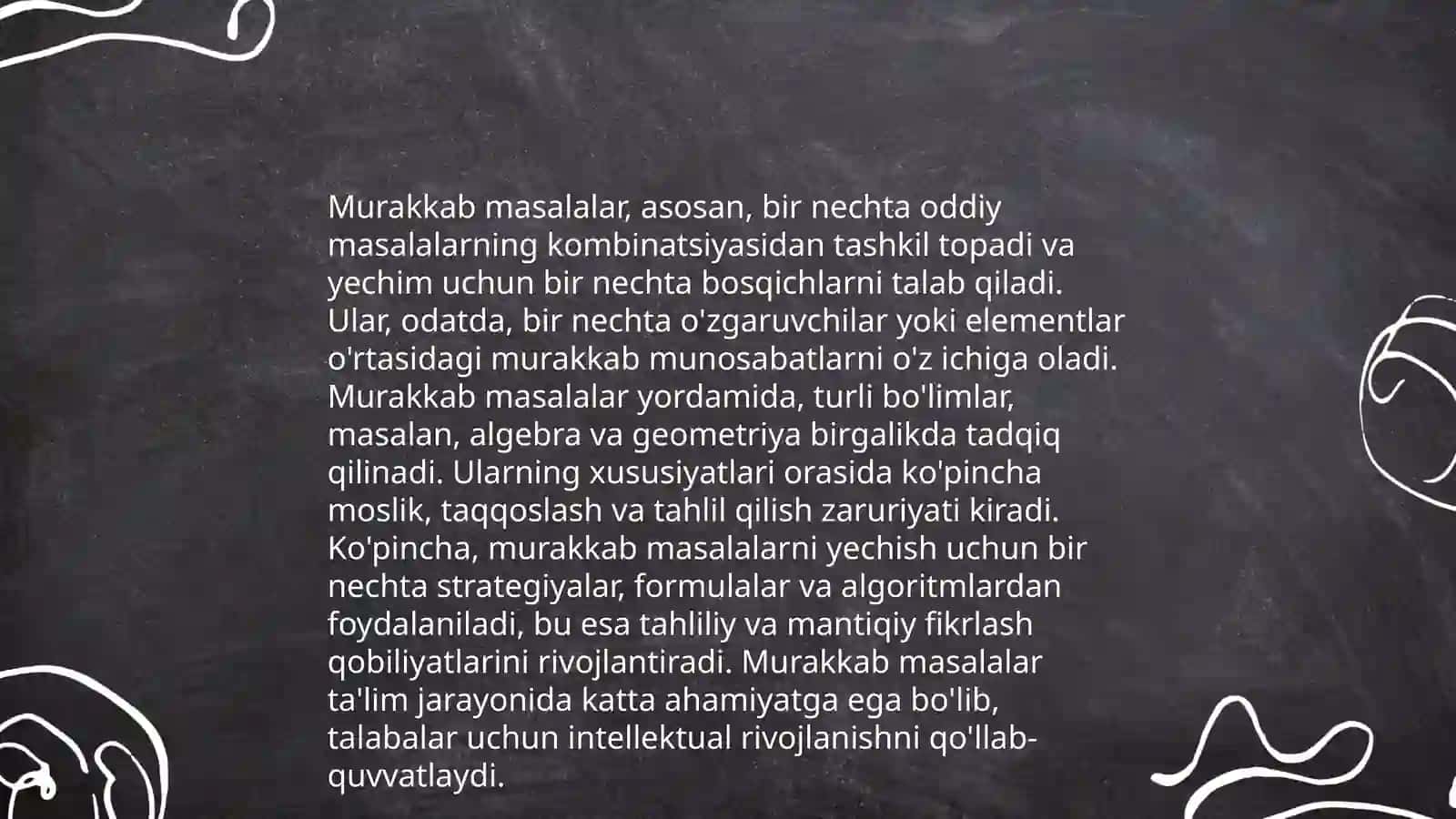Sodda va murakkab masalalar 4