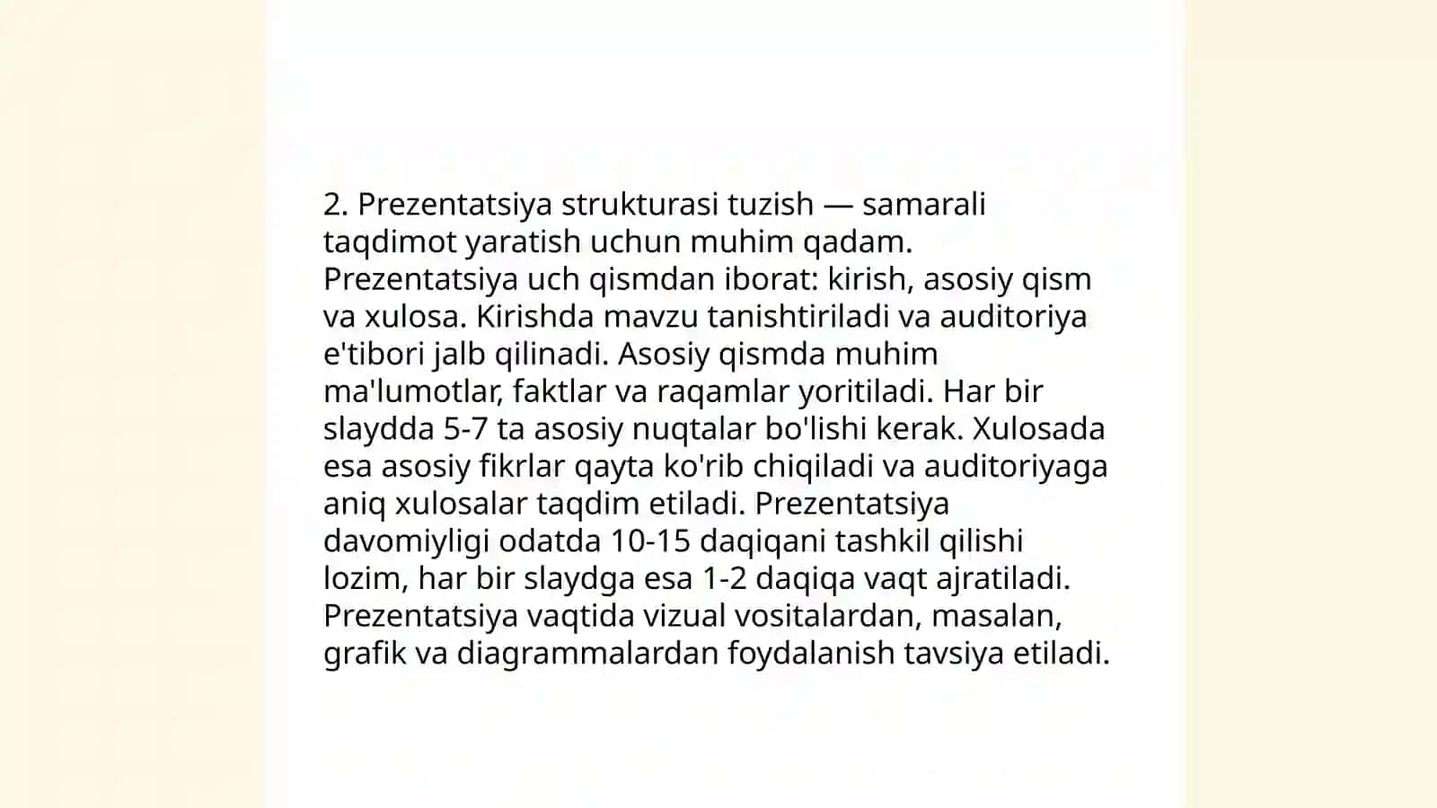 PowerPointda asosiy vositalar va interfeyslar 4