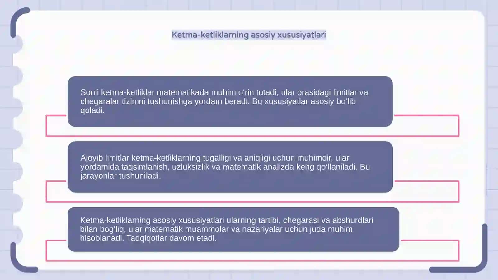 Sonli ketma-ketliklar. Ajoyib limitlar 4