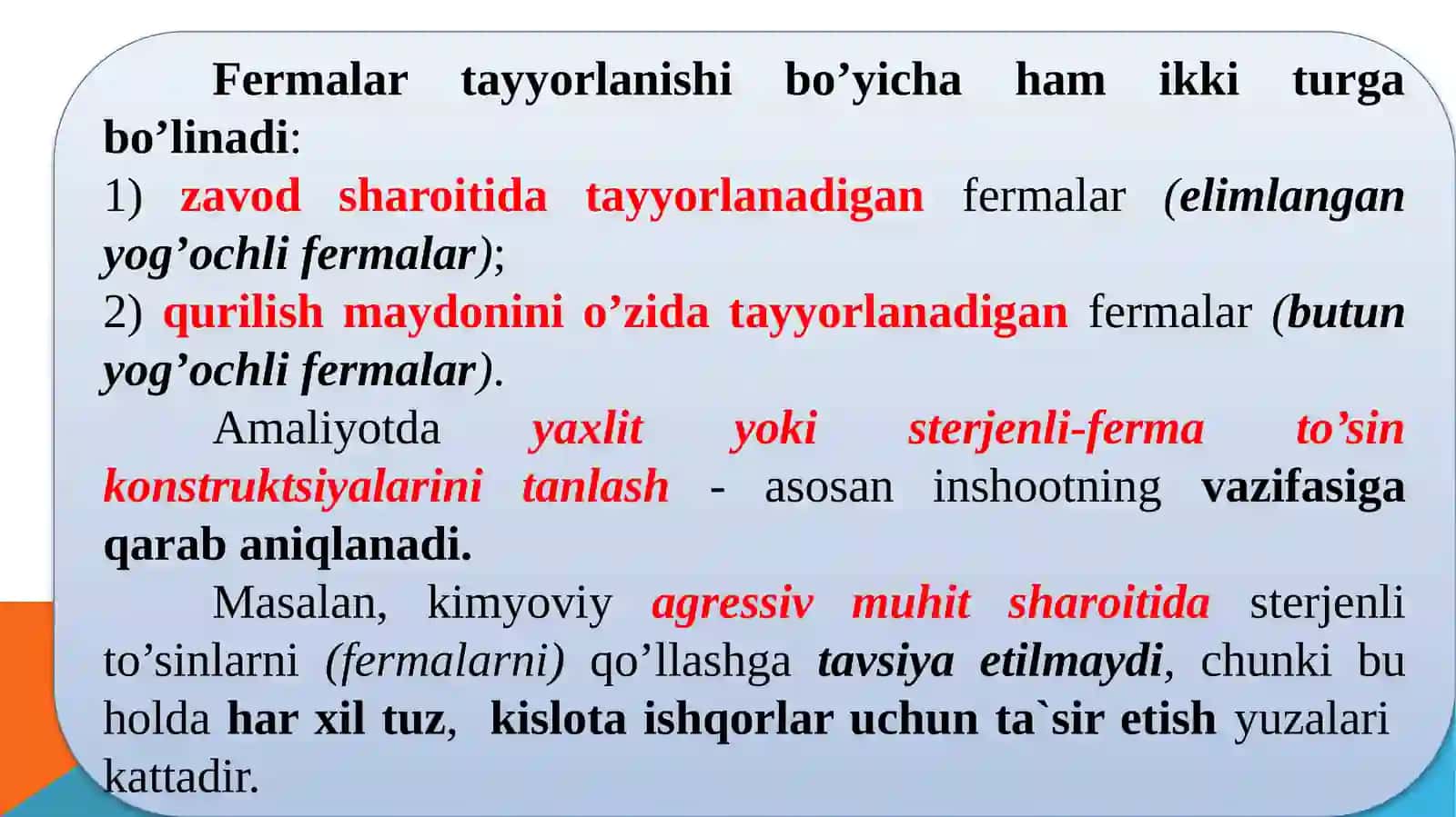 Yog’och fermalarni loyihalash vahisoblash 4