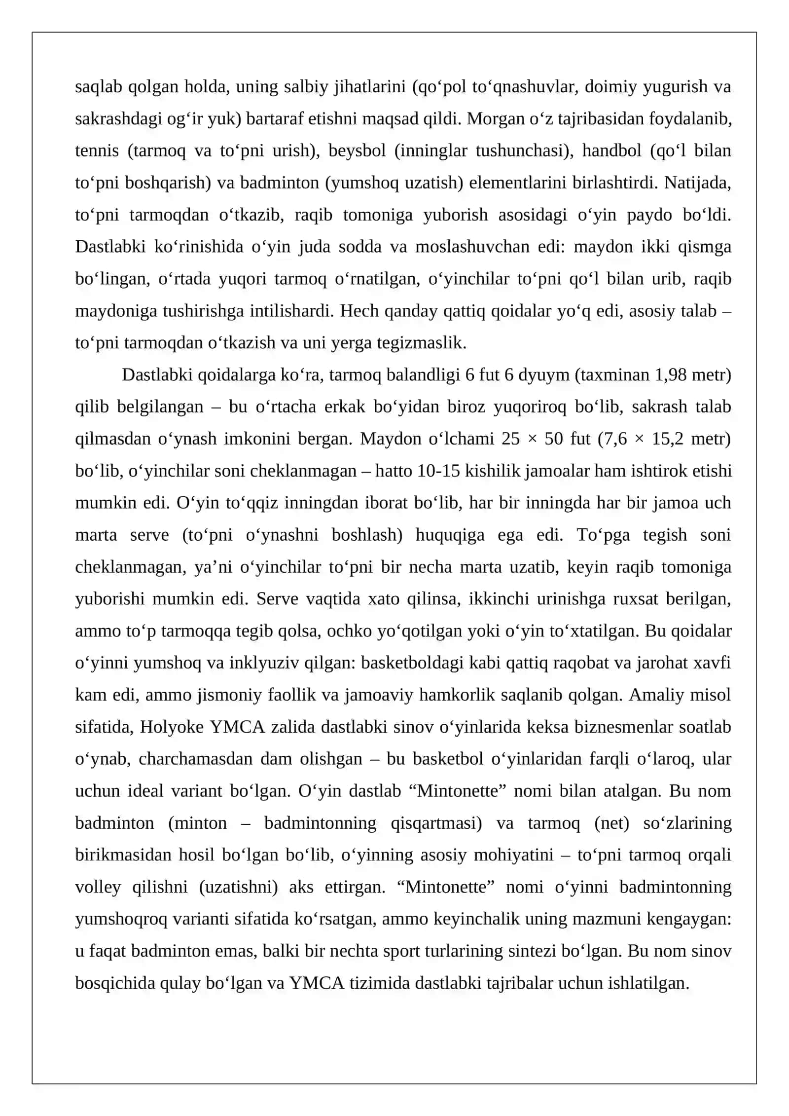 Voleybol o‘yinining kelib chiqishi 4