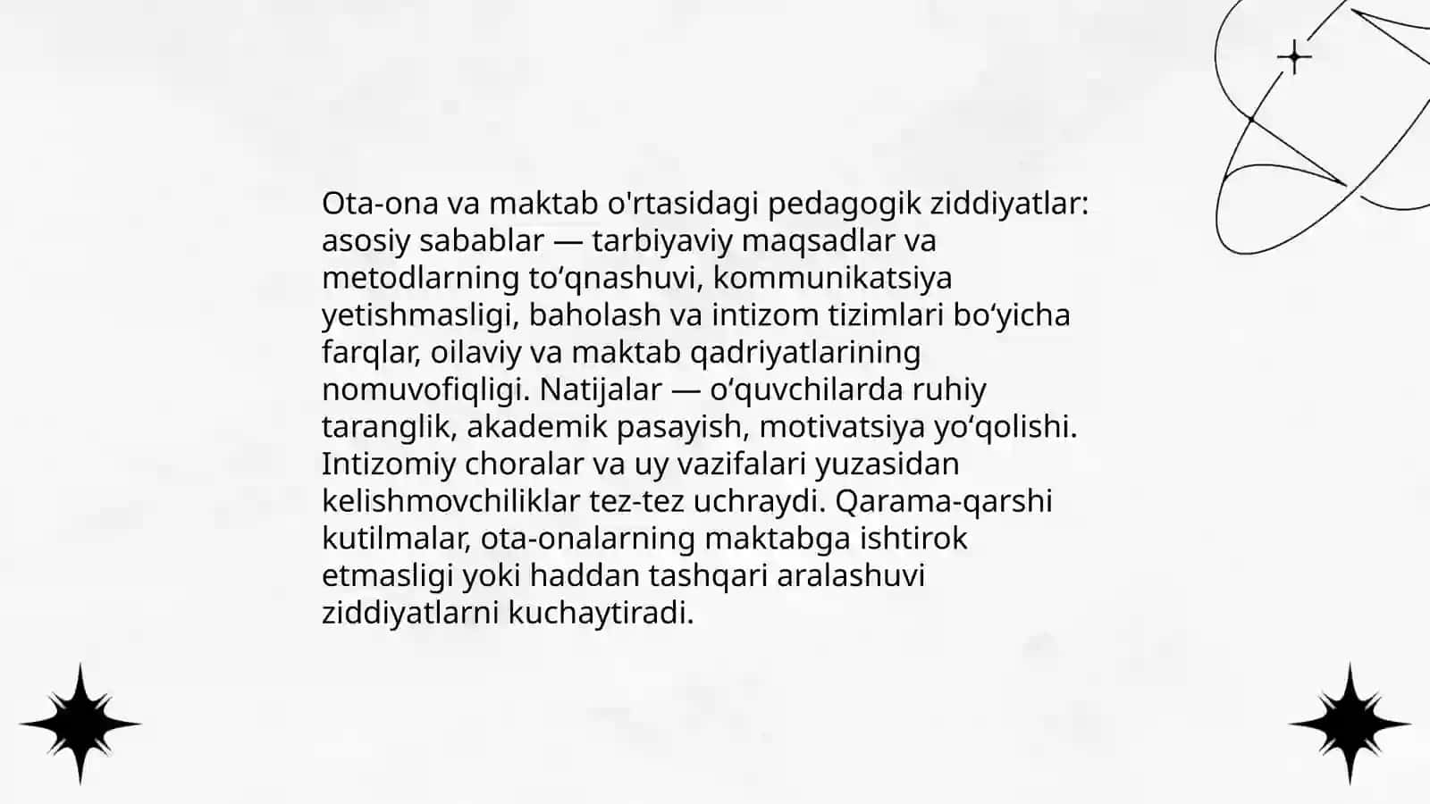 Pedagogik nizolar va ziddiyatlar 4