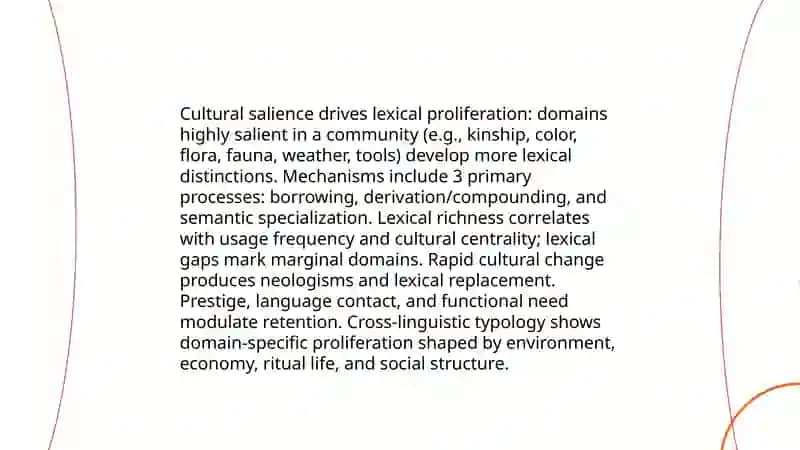 The Role of Cultural Context in Lexical Typology 4