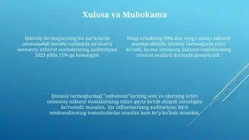 Ijtimoiy Tarmoqlar va OAV 4