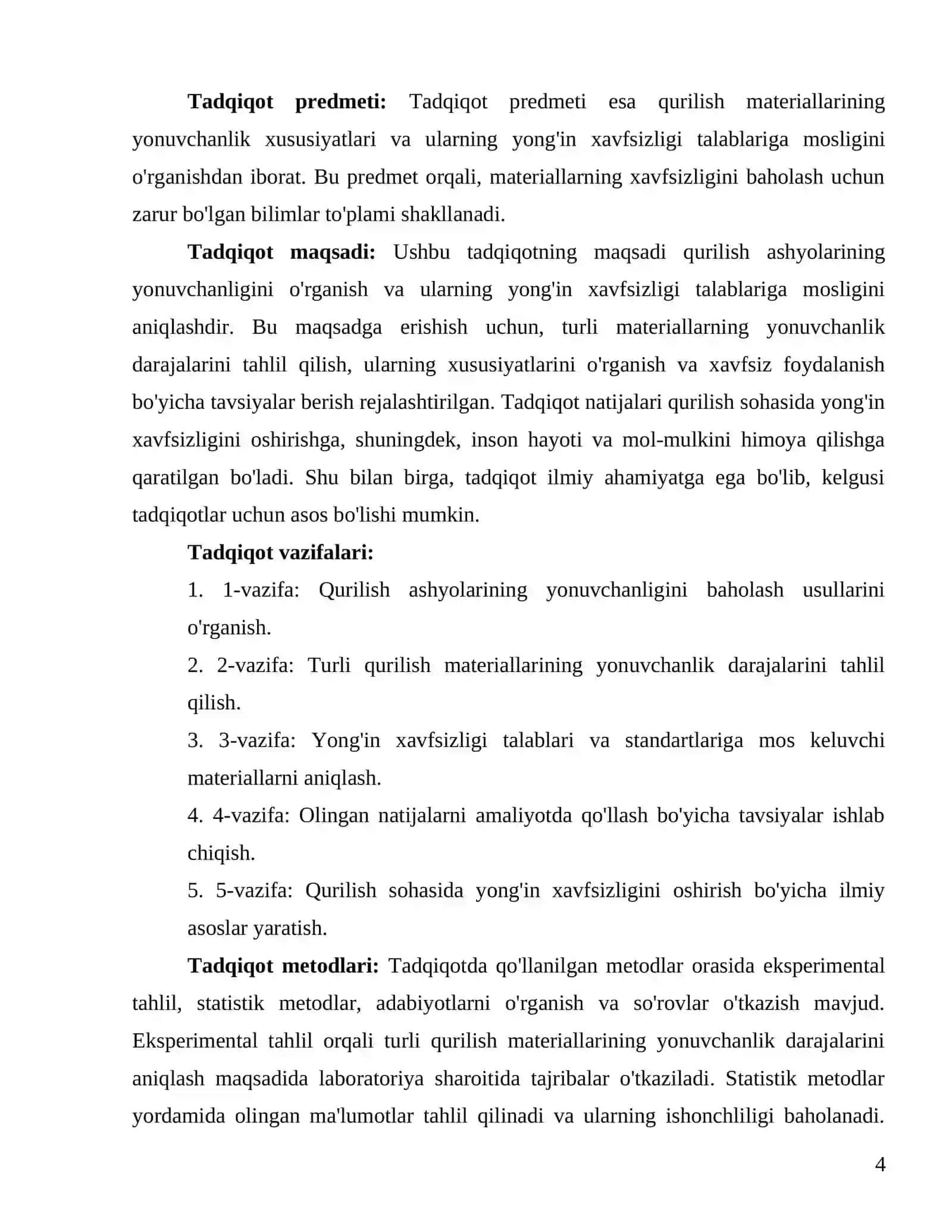 Qurilish ashyolarning yonuvchanligi 4