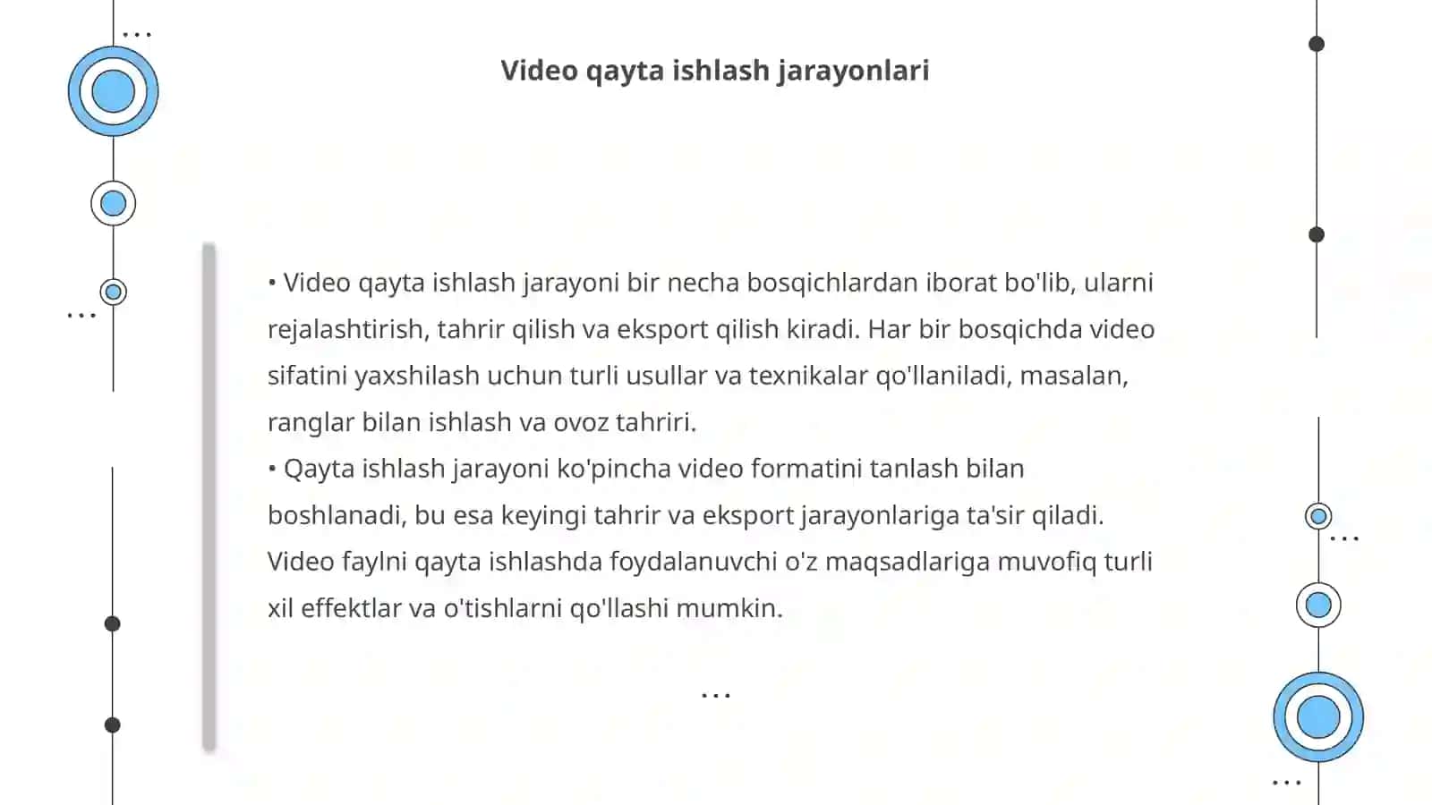 Video faylni qayta ishlash dasturi 4