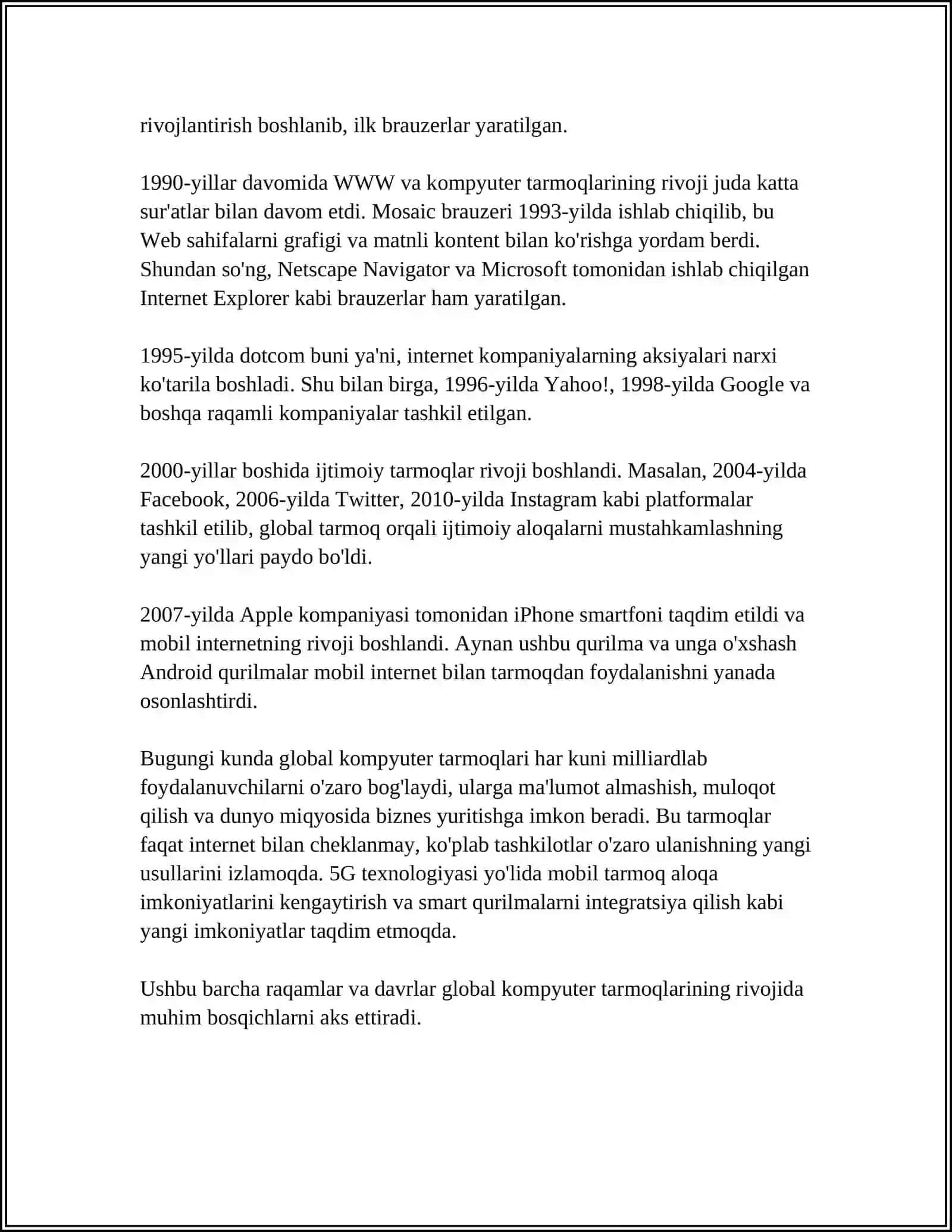 GLOBAL KOMPYUTER TARMOQLARI 4
