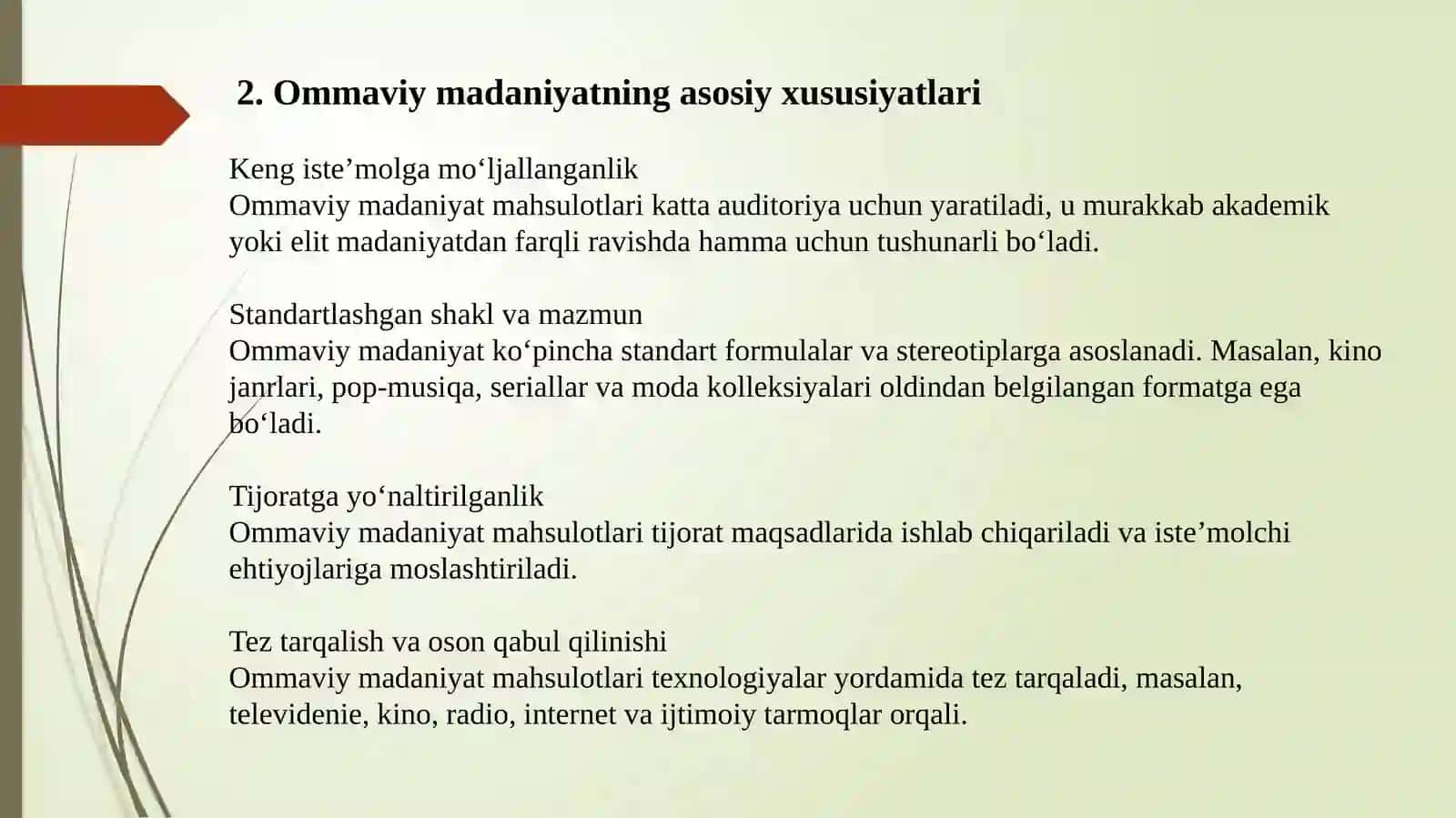 Ommaviymadaniyat va uning talqini 4