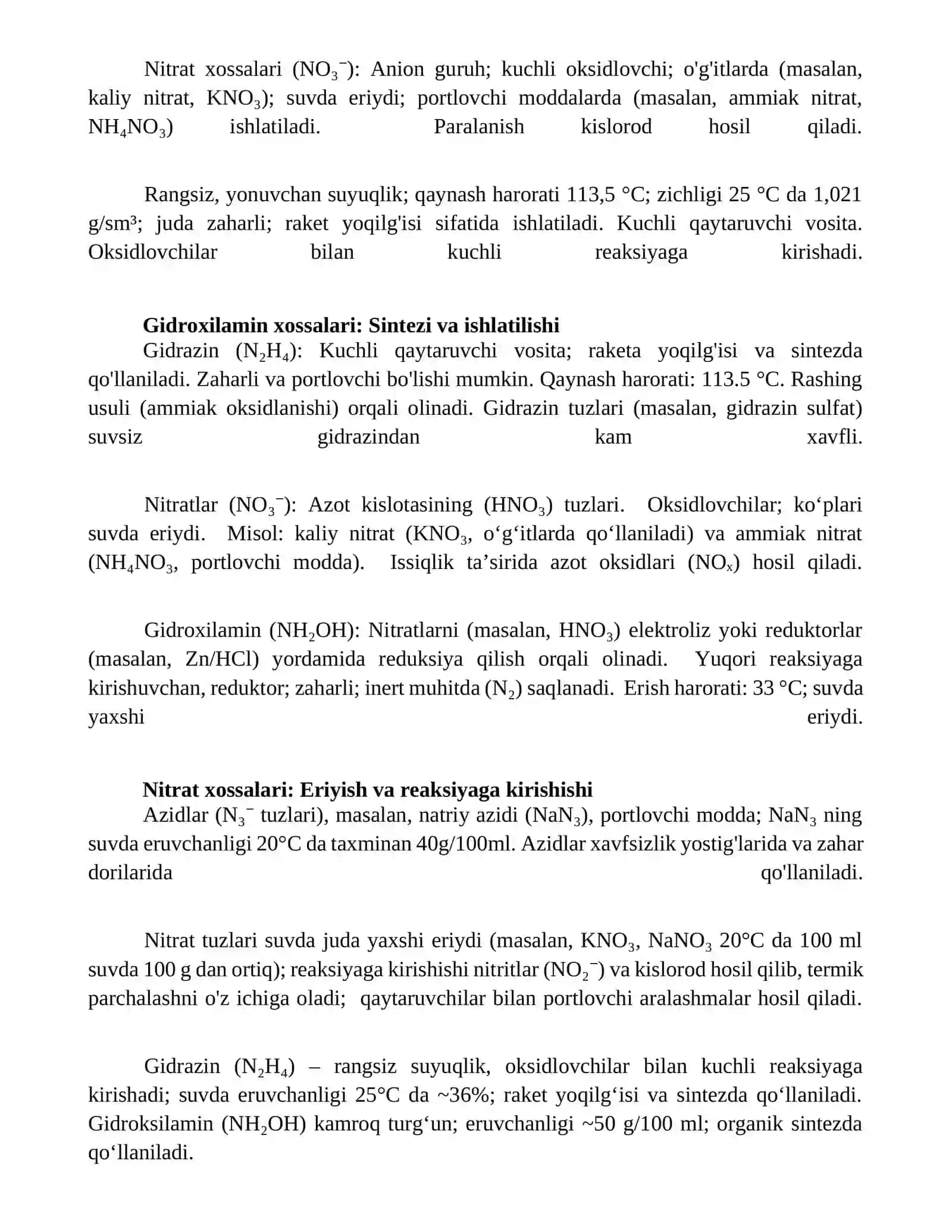 Azidlar va ularning xossalari 4