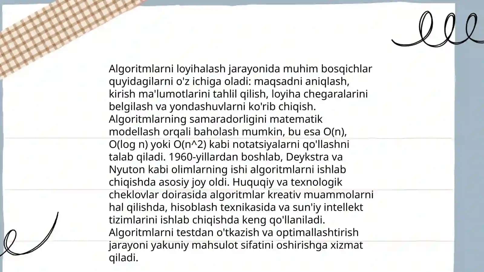 Aniq dasturni shakllantirish jarayoni 4