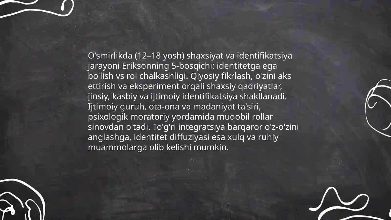 Oʻsmirlik davrida psixik rivojlanish 4