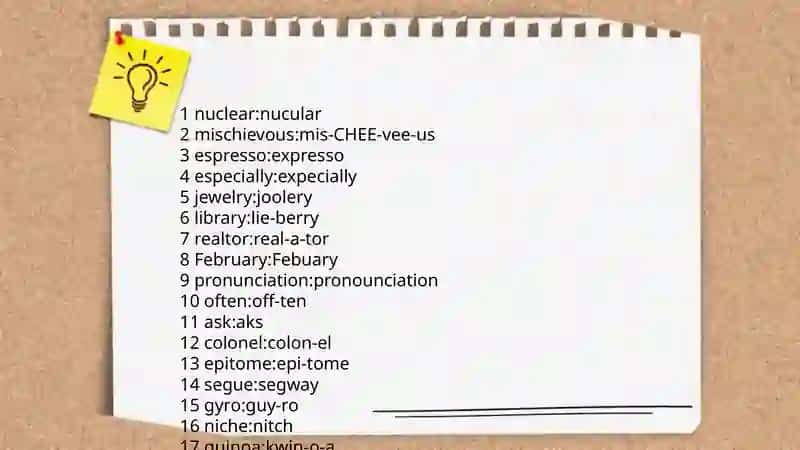 The 50 most mispronounced words 4