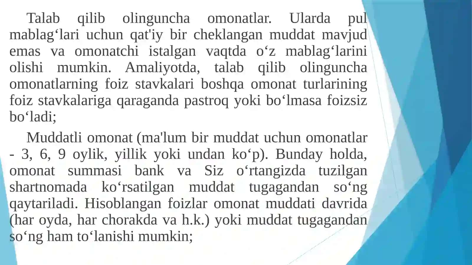 Depozit va Kredit tizimlari 4