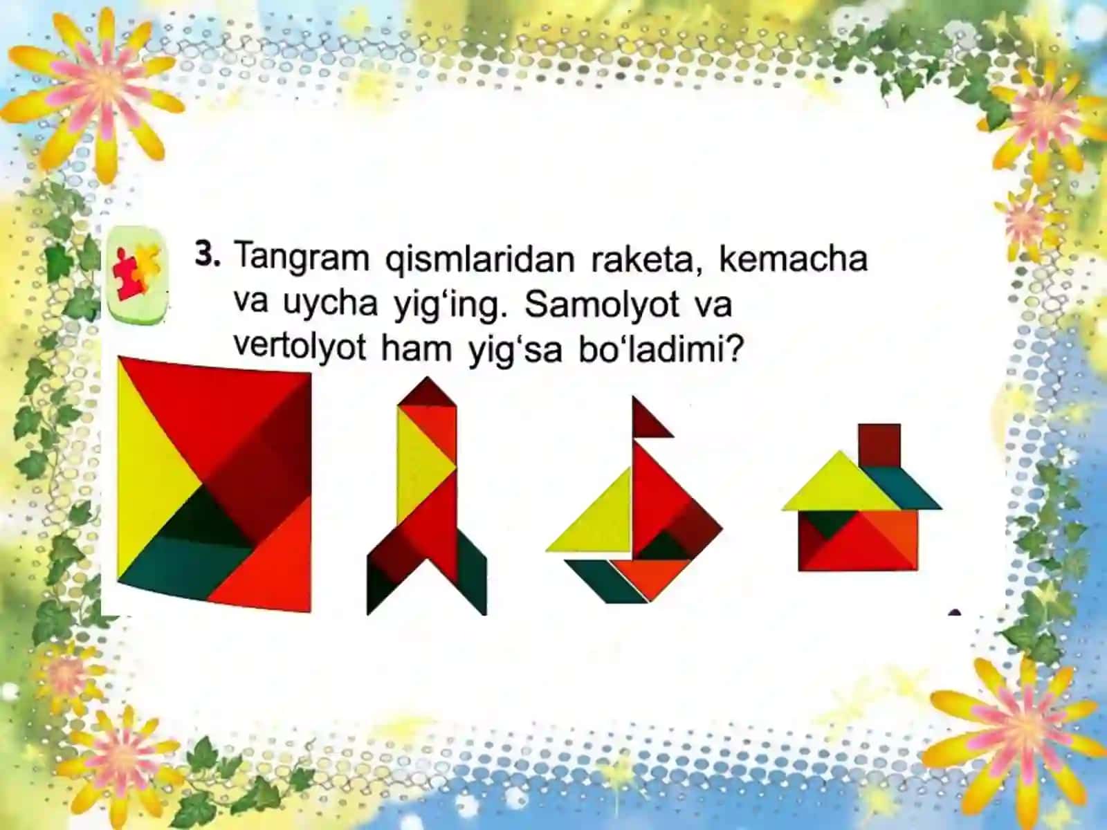 1-sinf uchun informatika fanidan “Tasdiq-inkor” deb nomlangan bir soatlik dars ishlanmasi 4