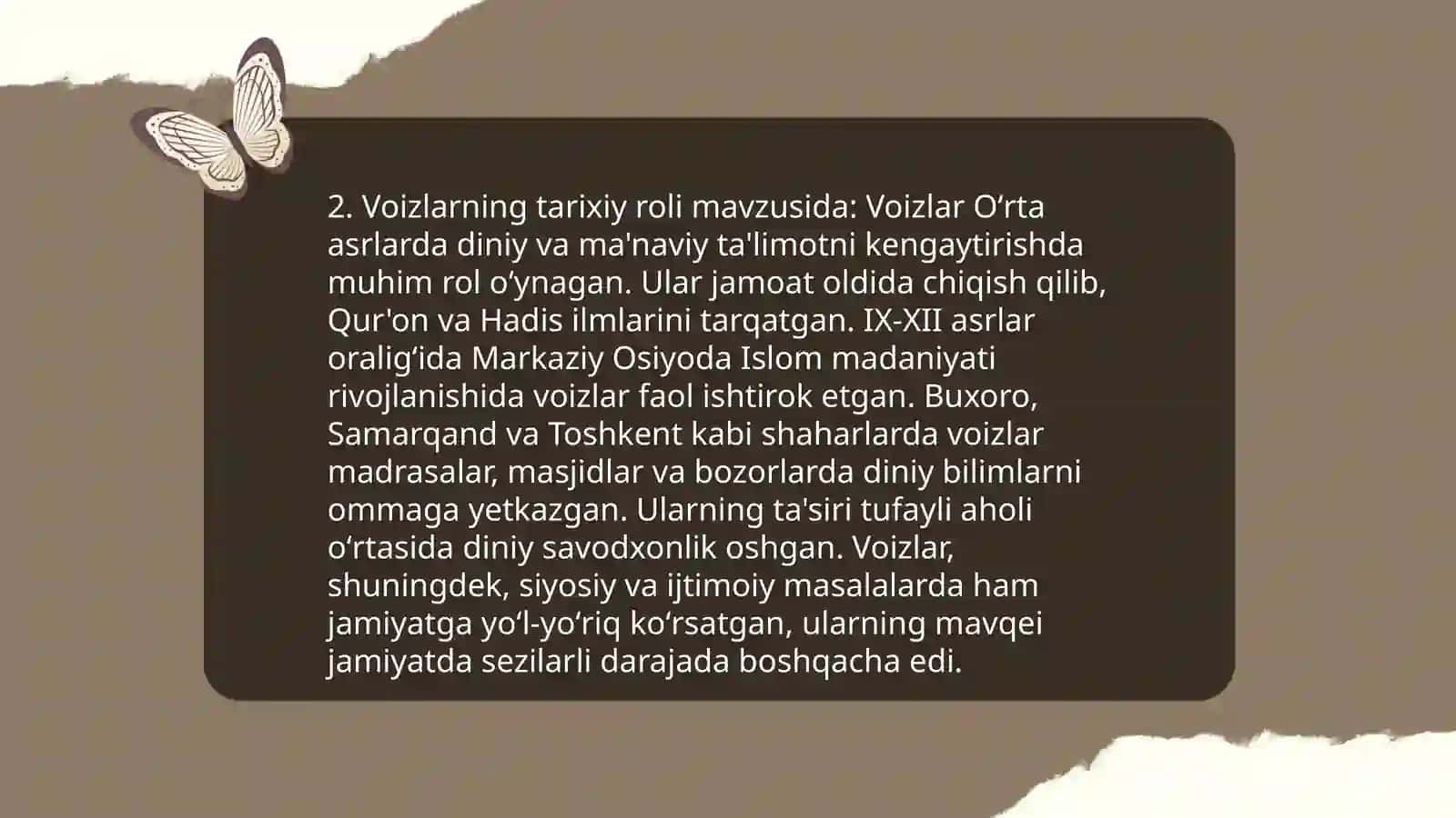 Majolis un-nafois asarida voizlar haqidagi maʼlumotlar 4