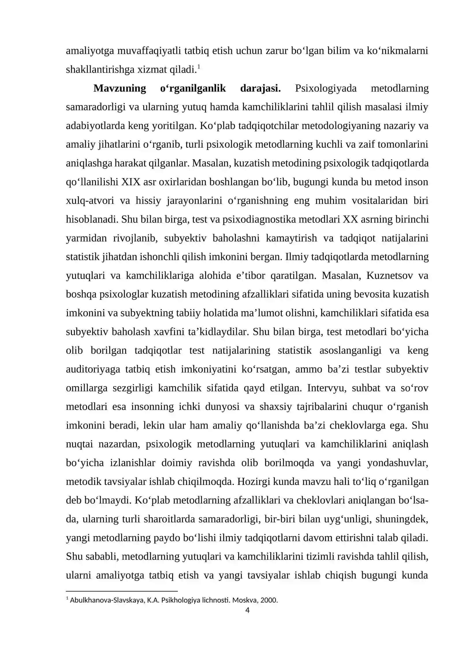 Metodlarning yutuqlari va kamchiliklari 4