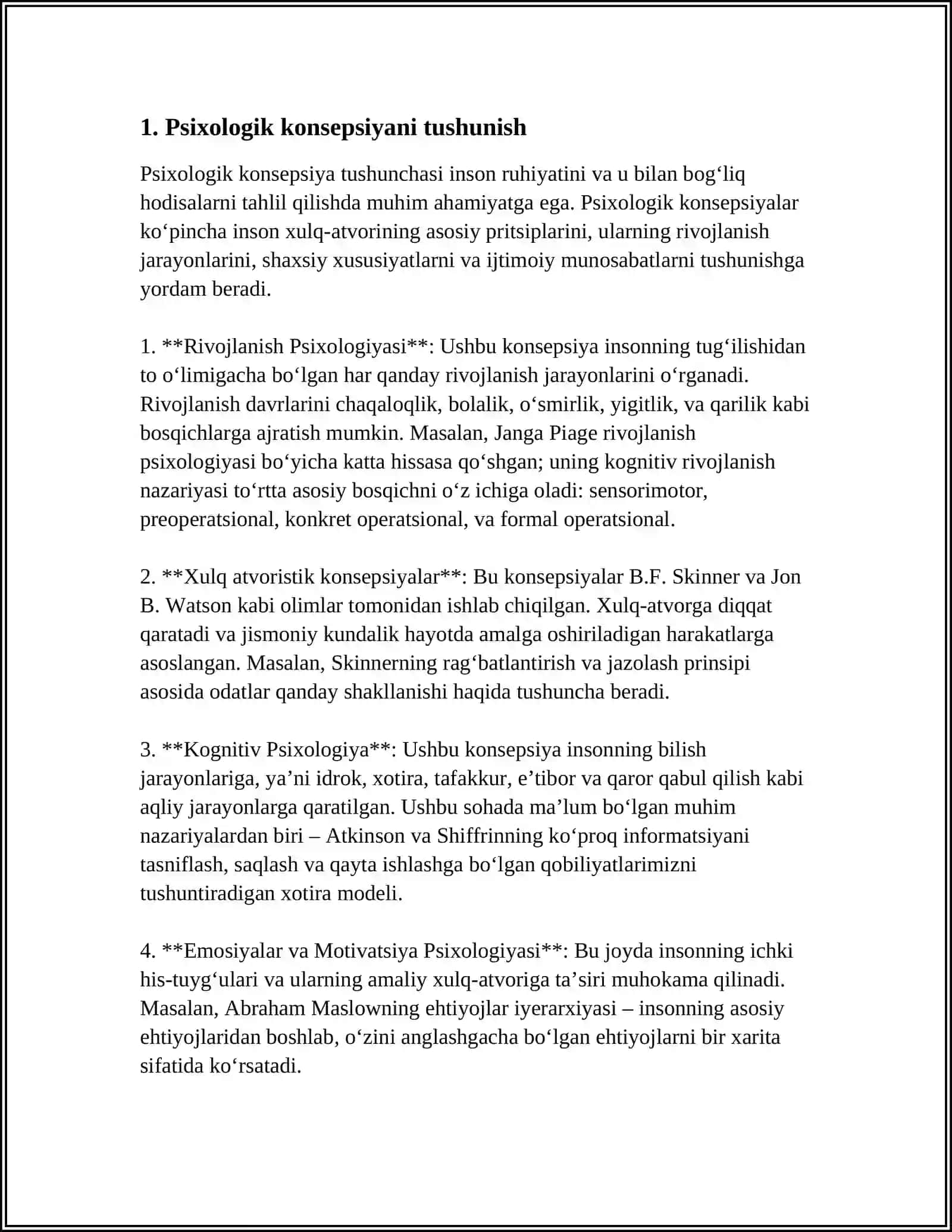 PSIXOLOGIYADAN MUSTAQIL ISH 4